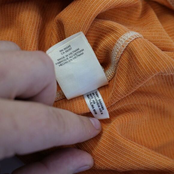 Tommy Bahama Large Orange Polo Shirt‎ Tencel Polyester Short Sleeve - Picture 12 of 13